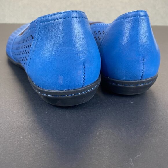 Dansko Women's Neely Perforated Leather Blue Loafers Flats Size 38,Casual - Picture 14 of 16